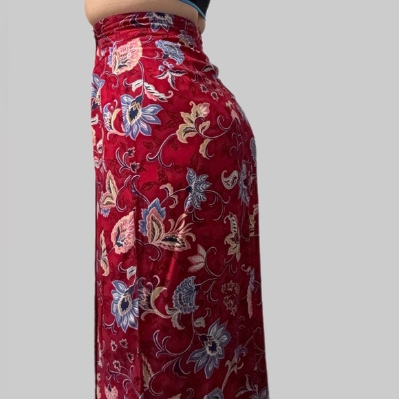 Vintage Stonebridge Women Floral Summer Bohemian Wrap Skirt Sz 8 MISSING BUTTON - Picture 4 of 15
